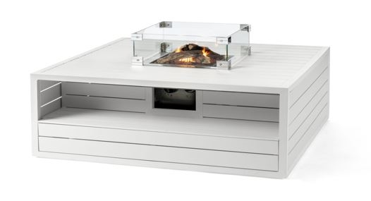 מדורת גן HAPPY COCOONING אלומיניום מלבנית צבע לבן