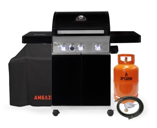 גריל גז  משולב פחמים GRILL STREAM CLASSIC 3B + כירה שחור