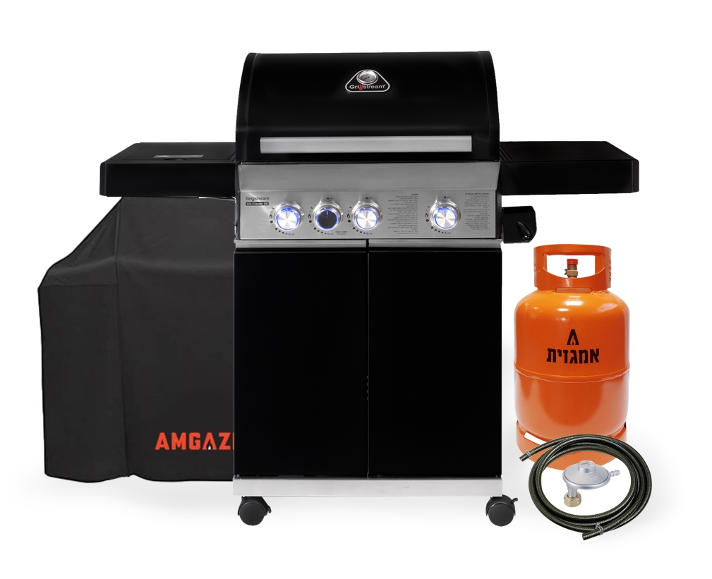 גריל גז  משולב פחמים GRILL STREAM CLASSIC 3B + כירה שחור
