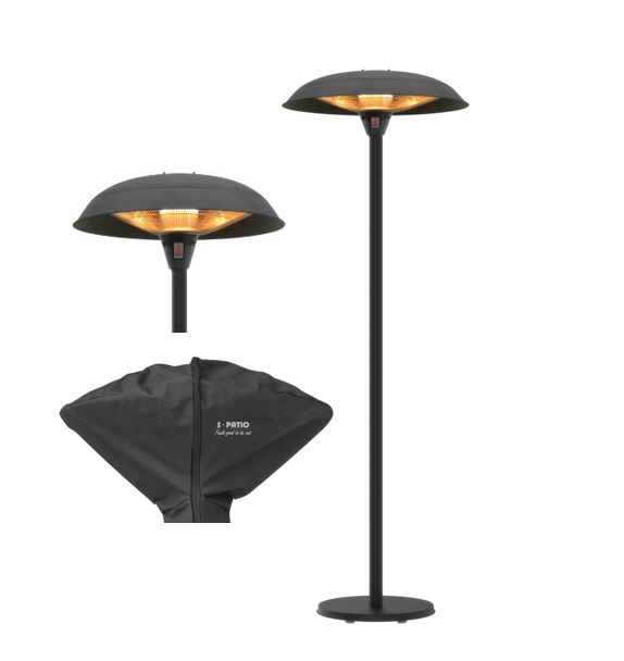 פטרית חימום חשמלית עמוד צבע שחור 37095