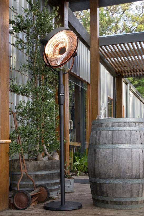 פטרית חימום חשמלית מעוצבת עמוד וינטג'  900W1200W2100W 37099   צבע מוקה.