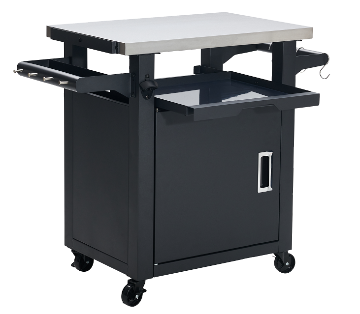 שולחן עגלה ברביקיו לטאבון VIKING משטח עליון 76x50.5 22406 ..PNG